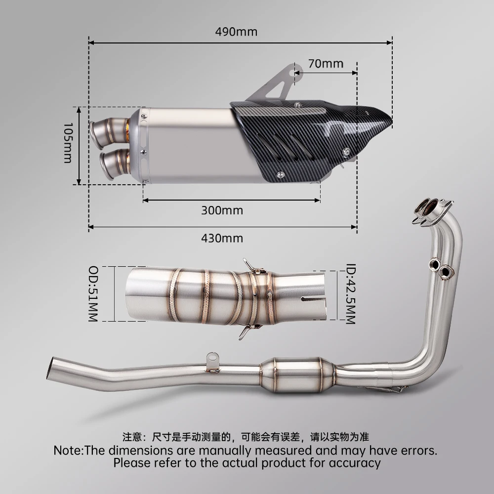 FOR 450SR Slip On Complete Full Exhaust System Matched S9 Tail Pipe Performance Replacement Parts