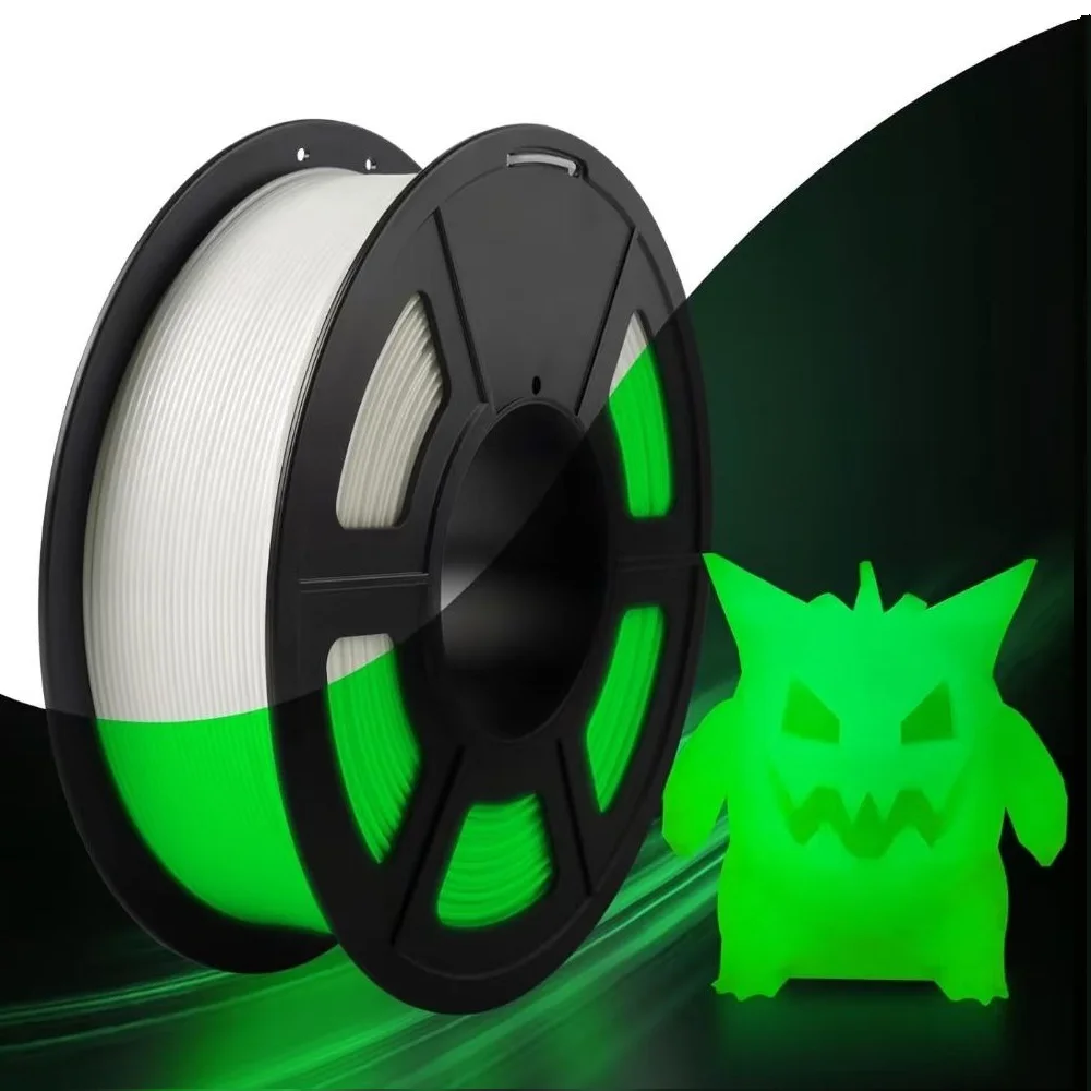 

Светящаяся в темноте нить PLA 1,75 мм, 1 кг, 250 г, светящаяся нить, прозрачная PLA, смена цвета радуги, FDM, пластиковый материал для 3D-принтера