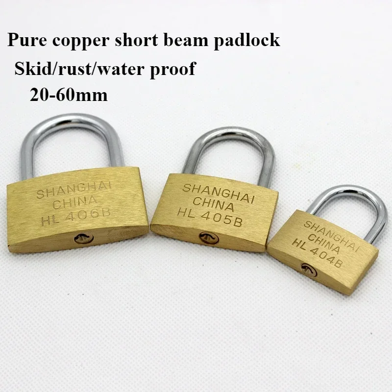 

Copper Padlock for Suitcase Small Locks for Luggage Case Locker Home Improvement Hardware 20mm 25mm 30mm 40mm 50mm Include Keys