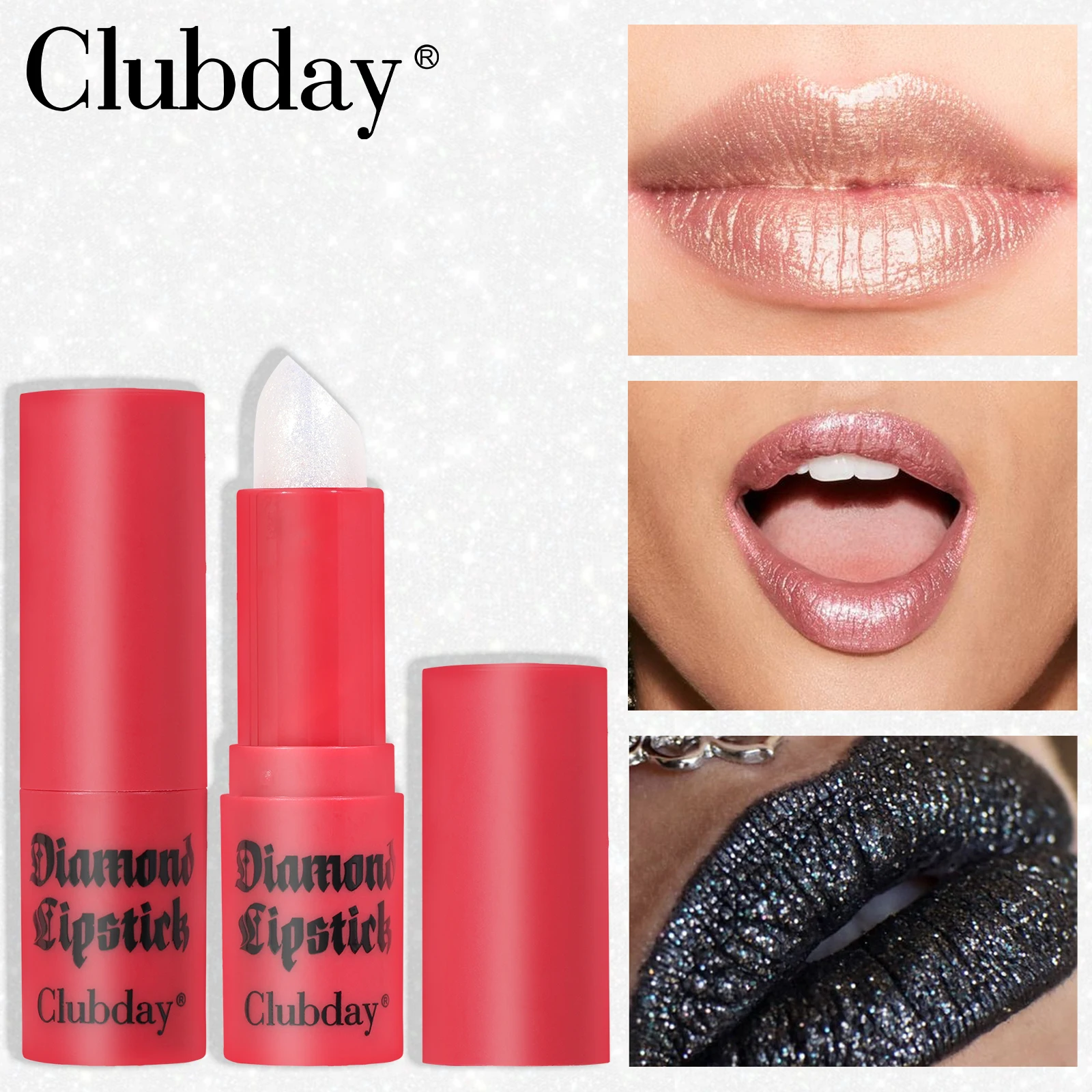 Clubday New Black Velvet Lipstick Lasting Colored Pearl Lipstick 8 Color Women's Cosmetics Daily Portable Makeup