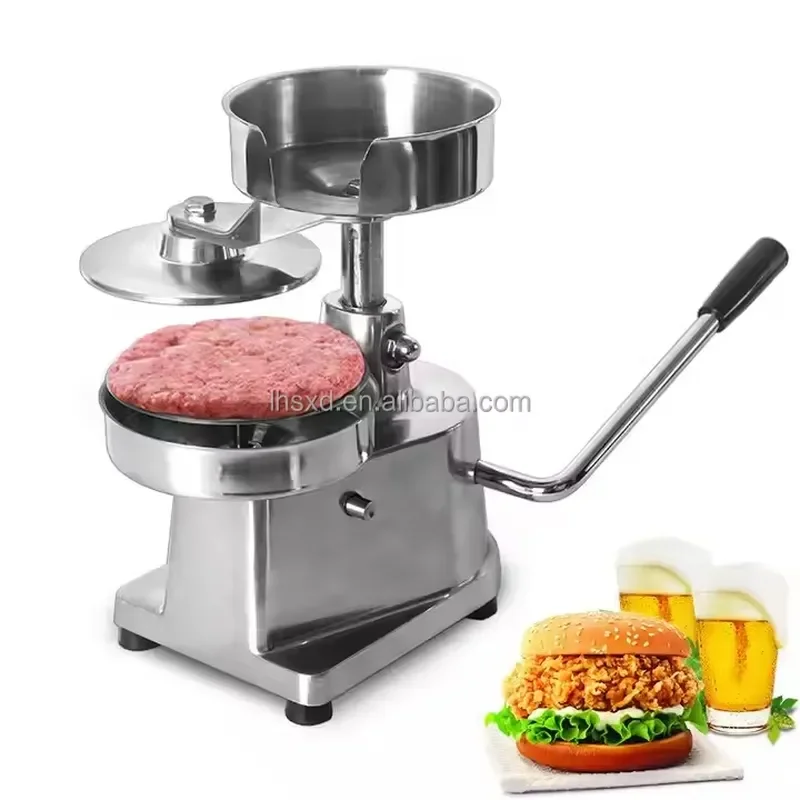 Manual Beef Patty Maker Press Mold for Home Kitchen DIY Hamburger Meat Shaper Tool Stainless Steel Burger Forming Device