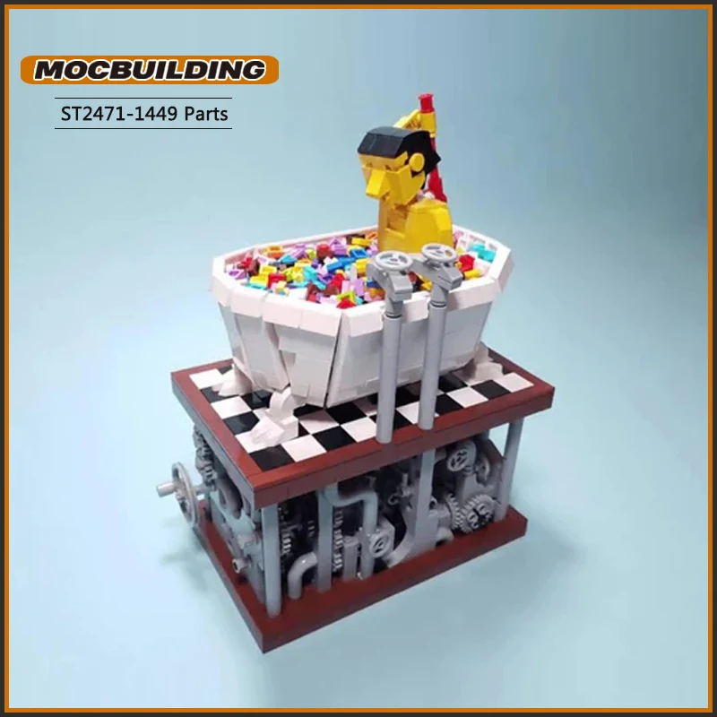 Creative Toys MOC Building Block Technology Brick DIY Assembly Manual Operation Model Bath Scene Display Gifts Xmas