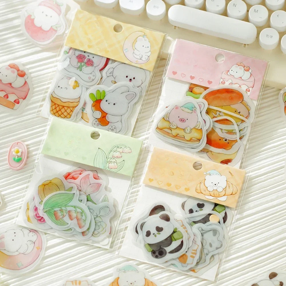 12pcs/set Cartoon Bookmarks PVC Creative Bookmark DIY Aesthetic Stationery Sticker Student Reading Accessories Book Lover Gifts