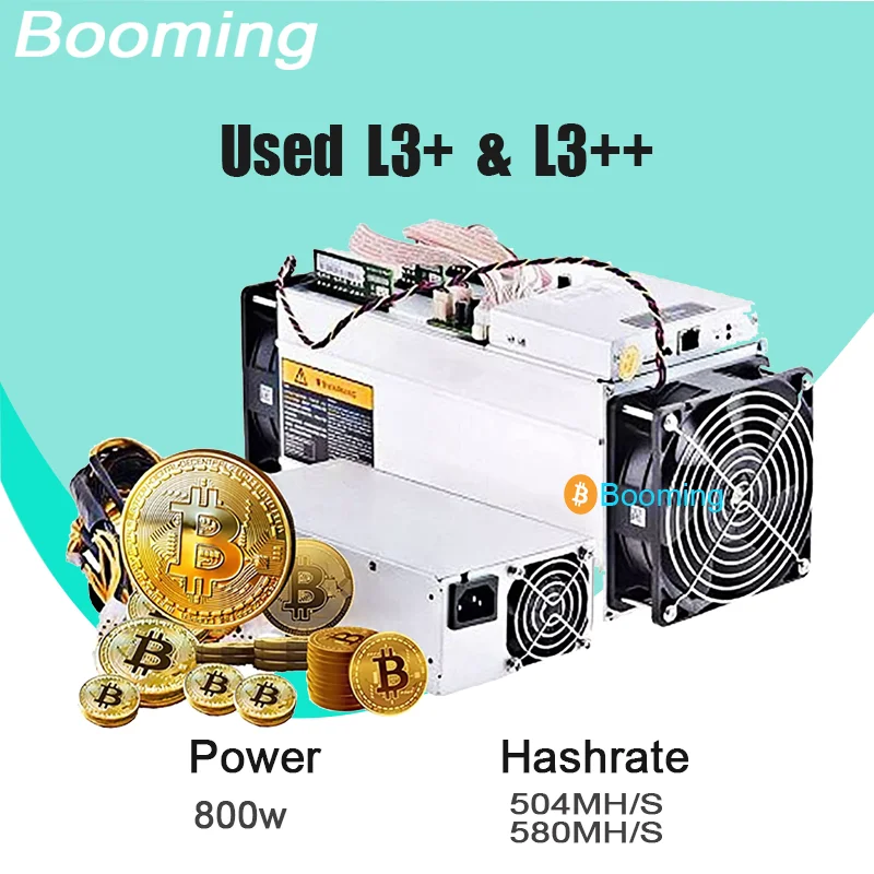 

Second Hand Used Ant Miner Litecoin Doge Cryptocurrency Mining Machine 504MH/S 580mh Asic Bitmain Antminer l3 Plus