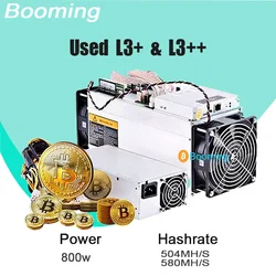 Machine de Minage de Cryptomonnaies Litecoin Doge d'Occasion, 504laissée/S 580mh Asic Bitmain Antminer l3 Plus