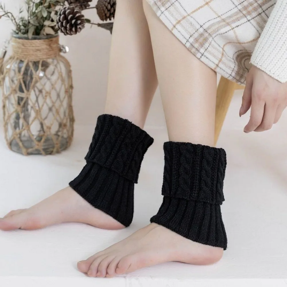 

Однотонные женские гетры, зимние теплые чулки со средней трубкой, дышащие мягкие термоманжеты, носки для ботинок