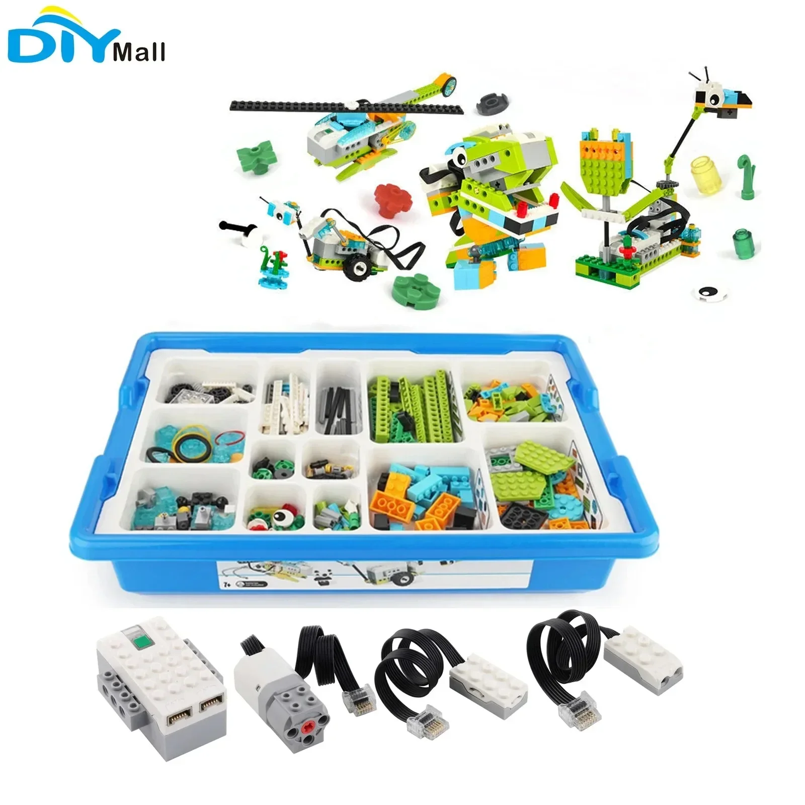 280Pcs High-Tech Robotics Construction Building Blocks Set Educational Toys with Organizer Box for Kids