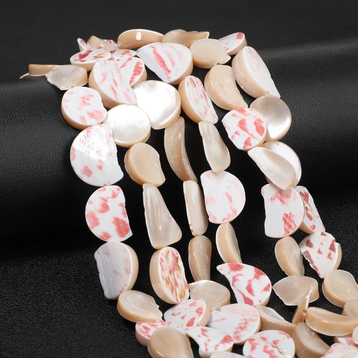 15-17mm Beige Irregular Half-moon Natural Freshwater Trochid Shell Beads Mother Of Pearl Beads for Jewelry Making DIY Bracelets