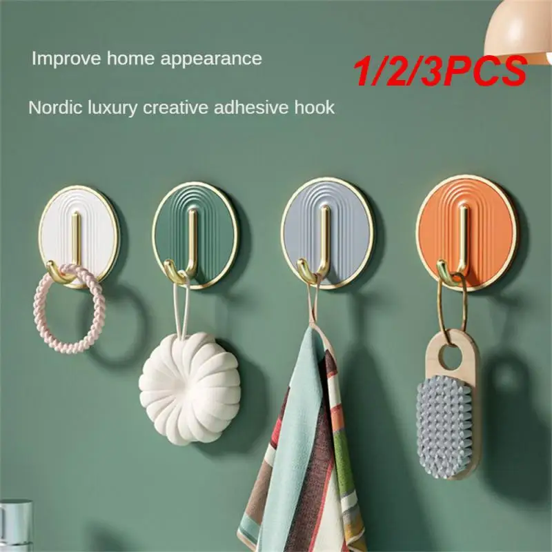 1/2/3PCS Toilet Hook A Variety Of Colors Good Load-bearing Performance Hook Gold-plated Hook Healthy Material Light Luxury Hook