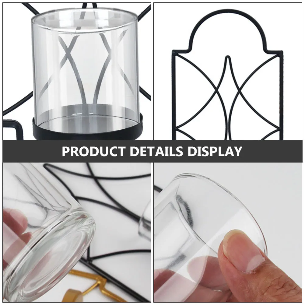 

1Pcs Nordic Style Hollow Out Iron Candlestick Creative Candleholder Retro Home Adornment Rust Resistant Elegant Iron Art