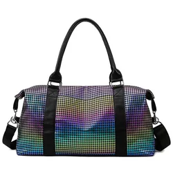 Bolsa de Viagem Houndstooth para senhoras, grande capacidade, casual grande bolsa de maternidade curta distância bolsa de mão para viagem, moda