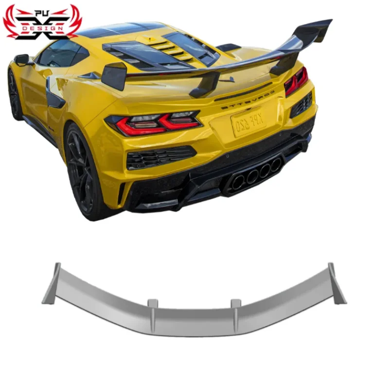 

Для Chevrolet Corvette C8 ZR1 сухой задний спойлер из углеродного волокна, хвостовое крыло, комплект кузова в стиле ZR1