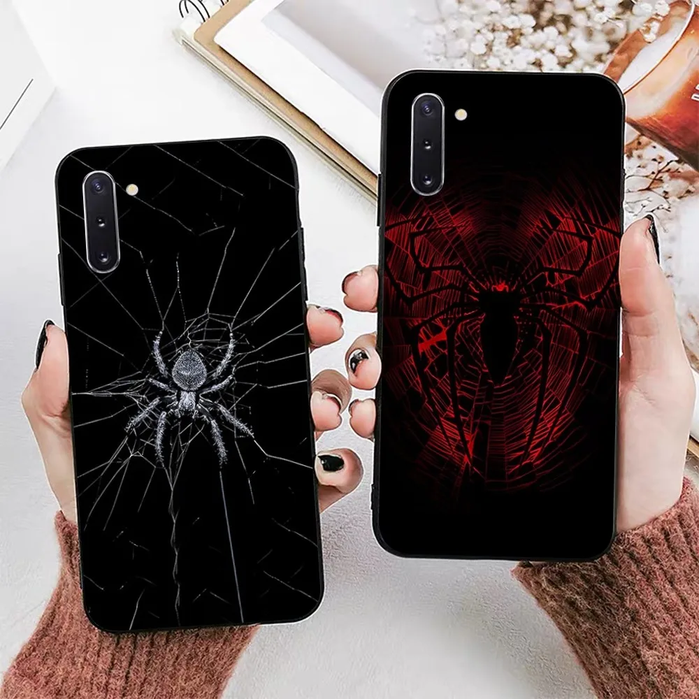 Coque de téléphone avec masque de tête de toile d'araignée, coque pour Samsung Note 8 9 10 20 pro plus lite M 10 11 20 30 21 31 51 A 21 22 42 02 03