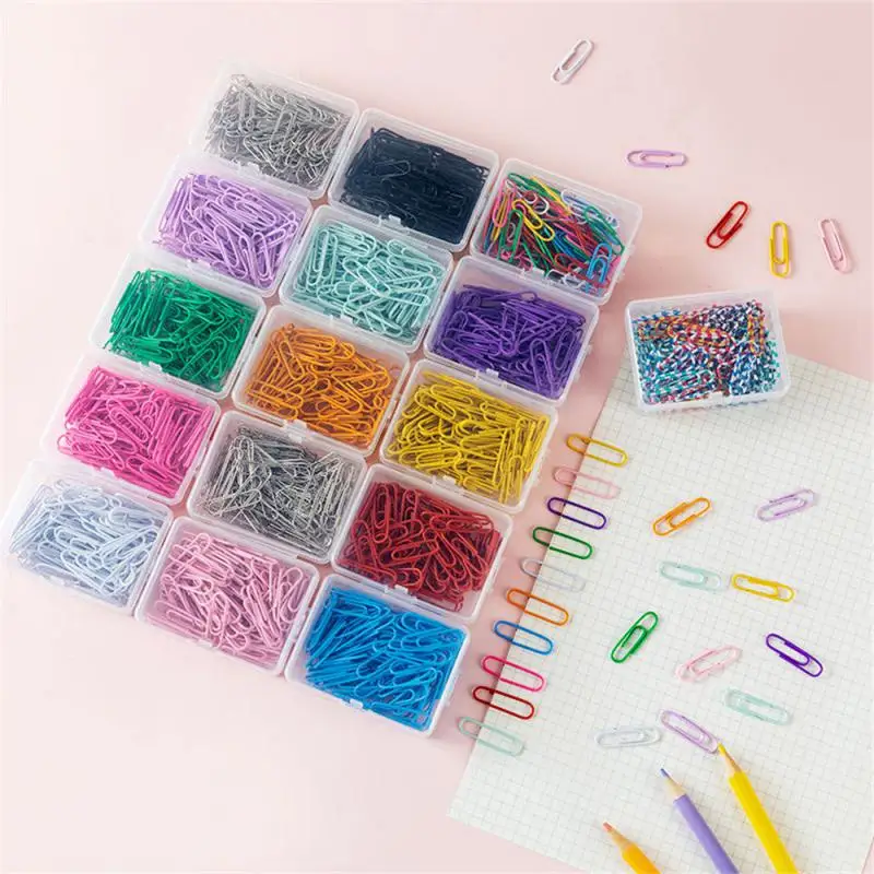 Macaroon Color Paper Clip Stationery Suit Paper Clip Hand Account Decoration Data Storage Color Bookmark