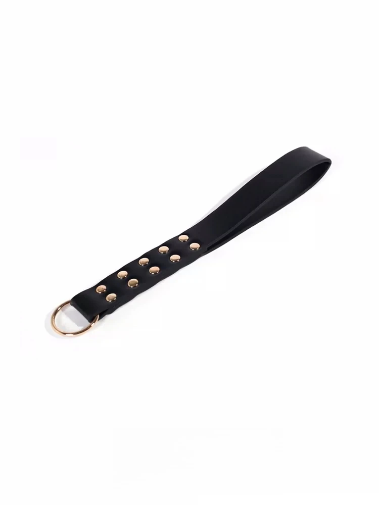 2PCS PU Leather Paddle Whip Set Cute Training Prop For Couple Role Play Party Game Decor