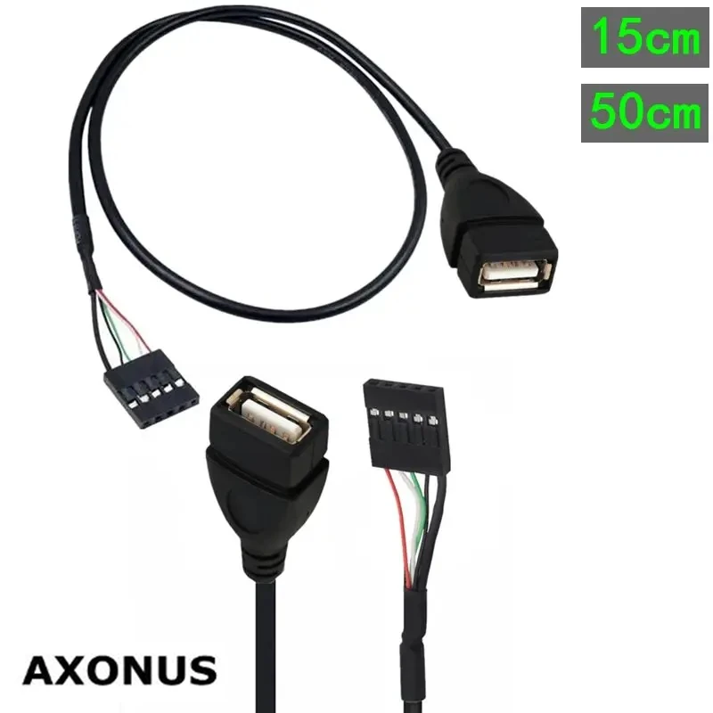 USB Terminal Cable, Motherboard, Board, Board, 5P Female, DuPont 2.54 USB Cable, A Female, DuPont 2.54/1 * 5P Female