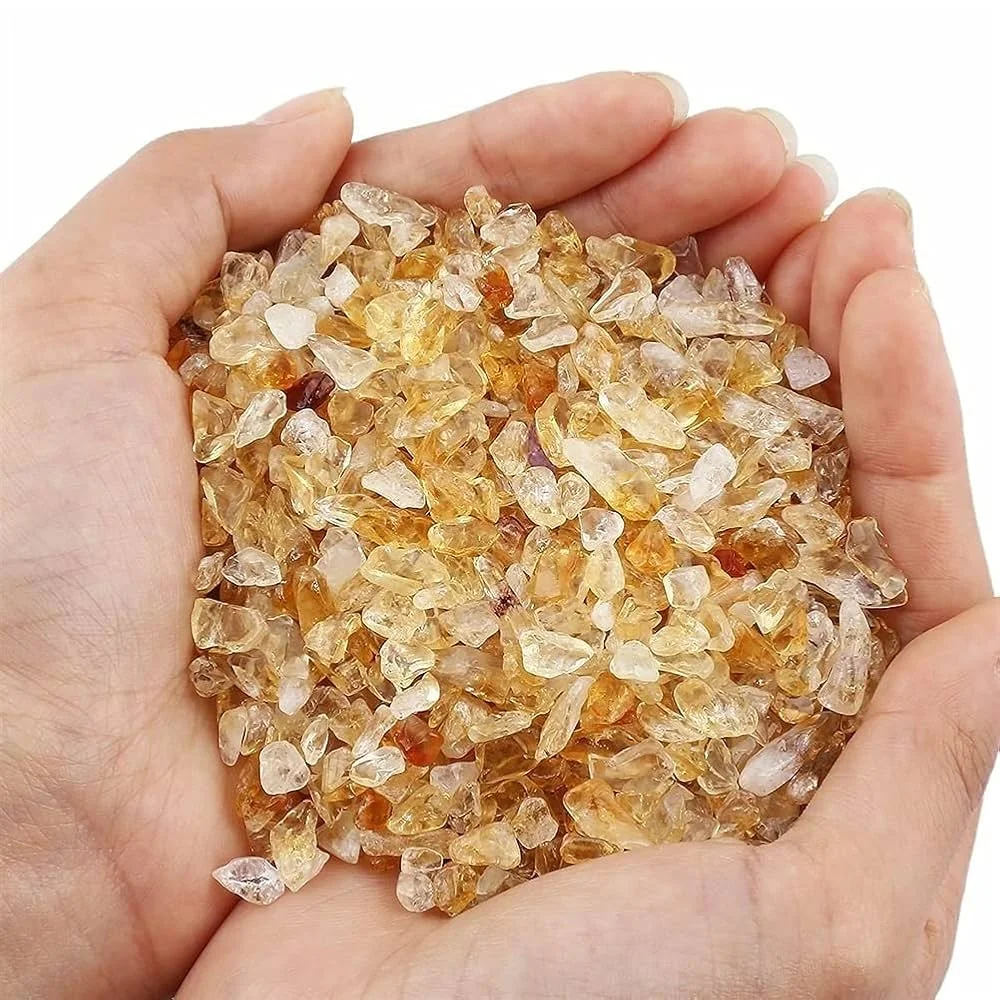 AliExpress NONE 3-12mm Natural Brazil Citrine Gravel Chips,Crushed Golden Citrine Chips from Brazil, Citrine chips, Natural crystl chips
