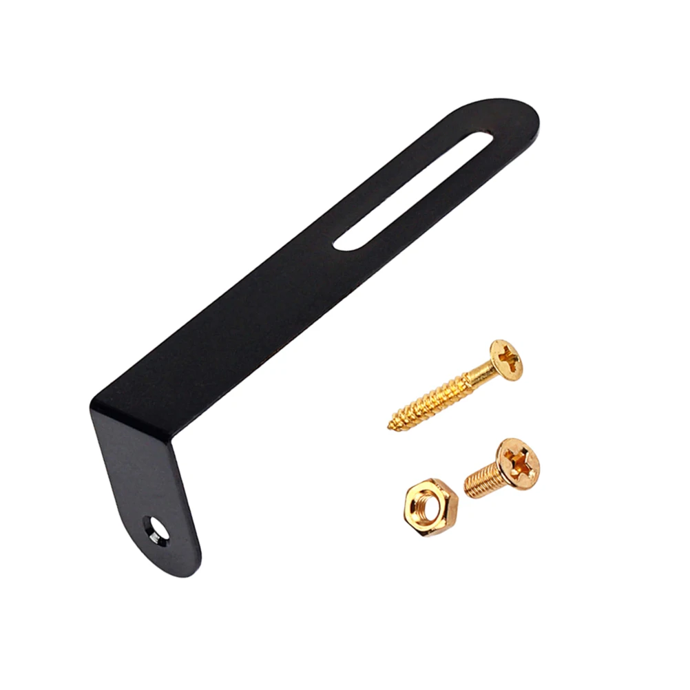 

Heavy Duty Metal Bracket For Electric Replacement Parts Screws Black Long Lasting Guitar Accessories