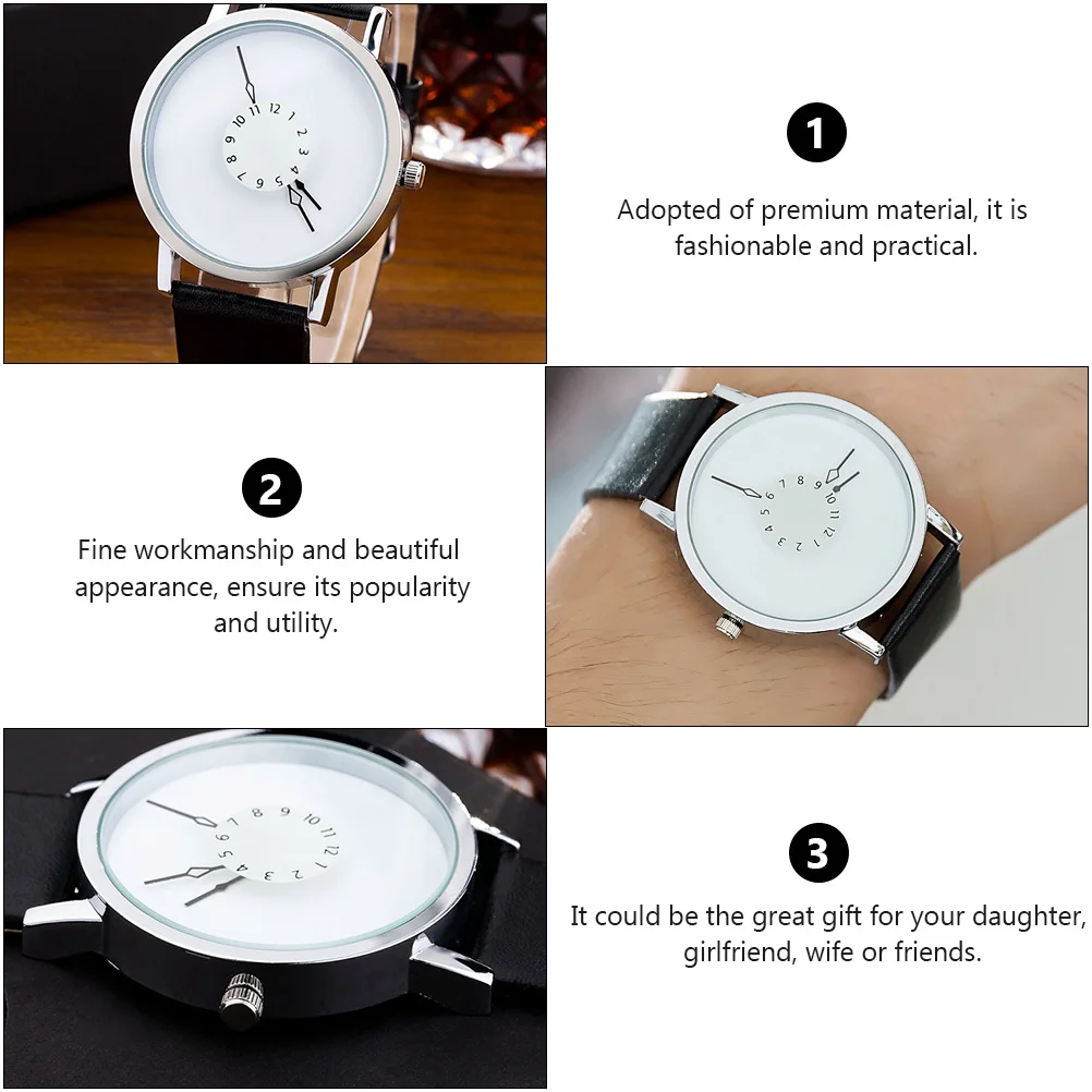ساعة كوارتز مقاومة للماء للطلاب بحزام من البولي يوريثان، ساعة يد كاجوال بسيطة للارتداء اليومي، ساعة مريحة قابلة للتعديل #4