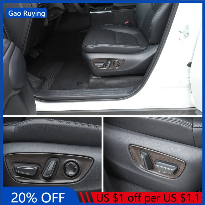 

Gao Ruying для Toyota Land Cruiser Prado 2024-2025, крышка панели регулировки электрического сиденья автомобиля, декоративные наклейки, автомобильные аксессуары