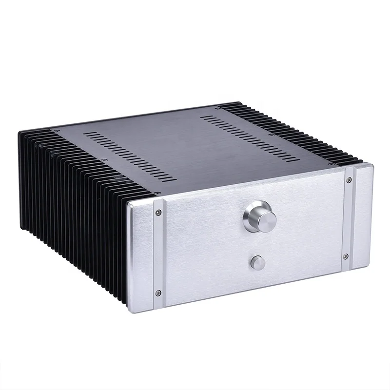 OEM Hight Quality Factory Price Double Radiator Custom Enclosure Boxes Class a Power Amplifier Case Aluminum Chassis