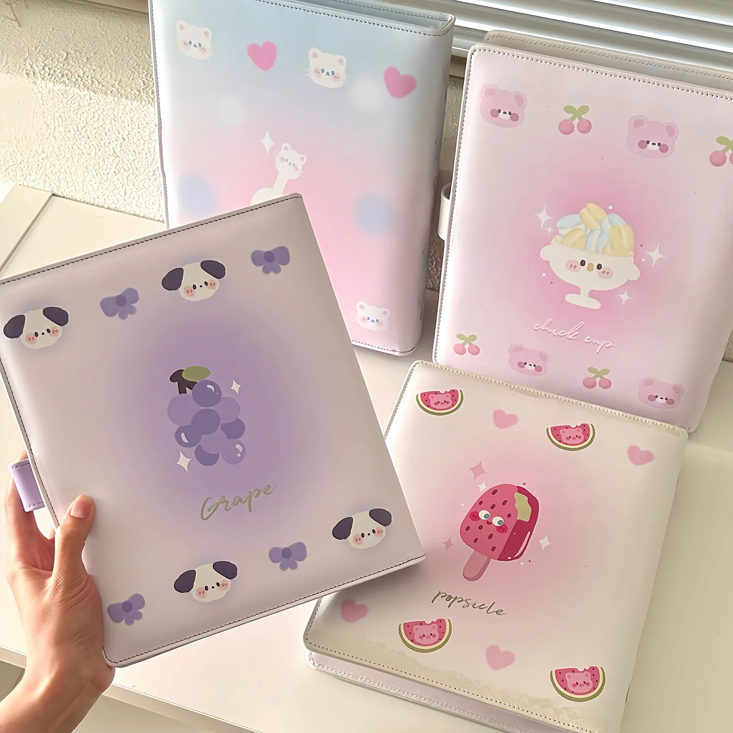 A5 Candy Binder Collect Book Refill Organizer DIY Journal Dairy Transparent Photo Album Organizer Stationery Supplies