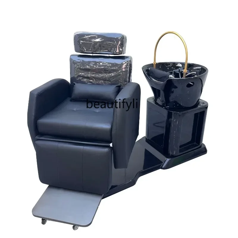 Multifunctional Shampoo Chair Rotating Hair Care Chair Integrated Fumigation Constant Temperature Water Circulation