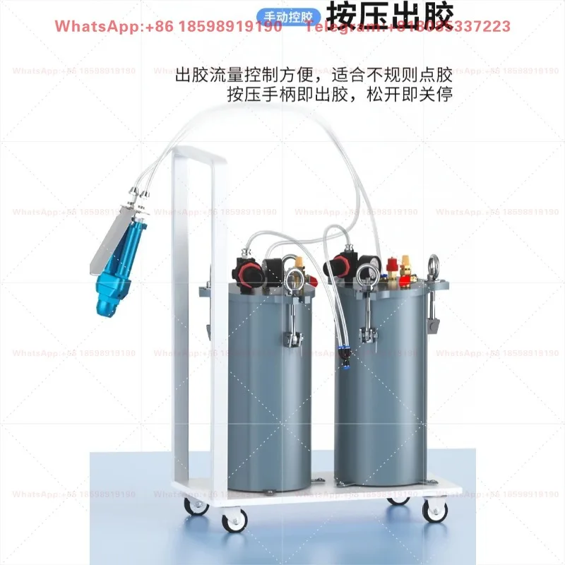 Manual Two-Component Glue Dispensing Machine - Equipped with Double Liquid Valve for Precision Glue Filling Applications