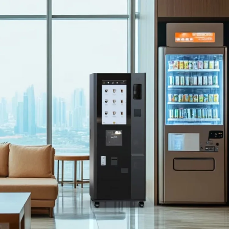 Smart Commercial Coffee Vending Machine ADA Compliant Touchscreen Multi-payment Options Auto Clean Cloud-Based Management
