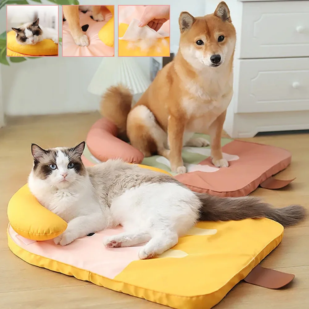 

Pet Dog Mat Cooling Summer Pad Mat for Dogs Cat Blanket Sofa Breathable Dog Bed Summer Washable for Small Medium Large Dogs Car