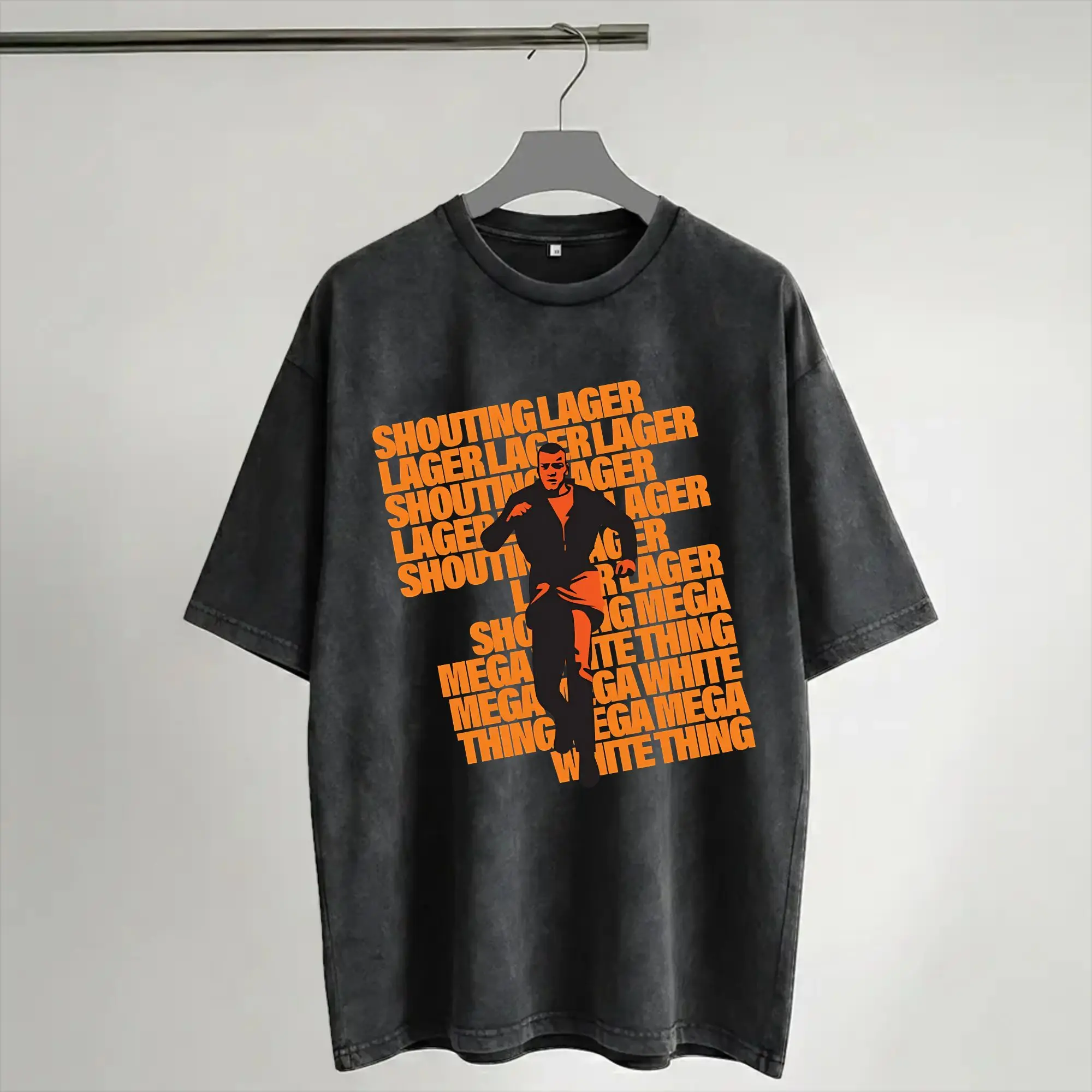 Trainspotting  Washed T Shirt Streetwear Hip Hop Fashion T-Shirt  Tees Tops Men Women Short Sleeve High Street