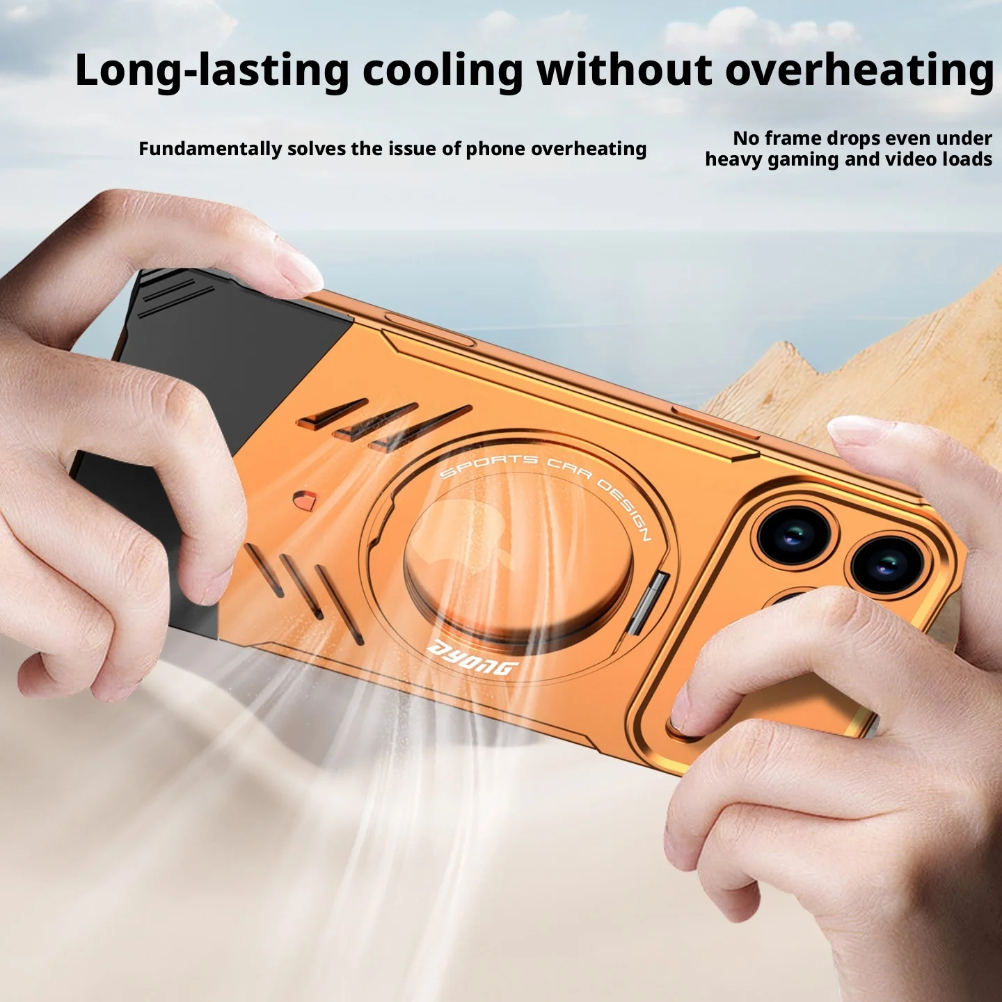 For iphone 17 16 15 Pro Max PM Case  Borderless Aluminum Metal Snap Magnetic Rotating Stand Supercar Design Bumper Frame Cover