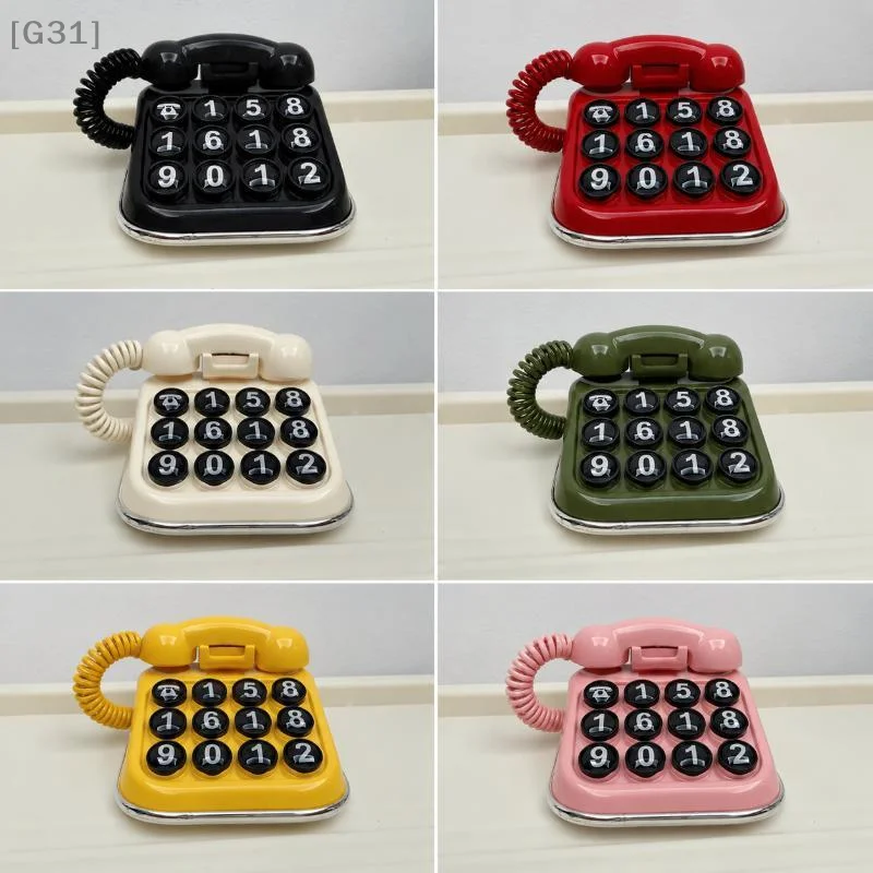 Retro Landline Telephone Shaped Car Parking Number Mini Temporary Phone Number Sign Vehicle Windshield Decoration【G31】[G31]