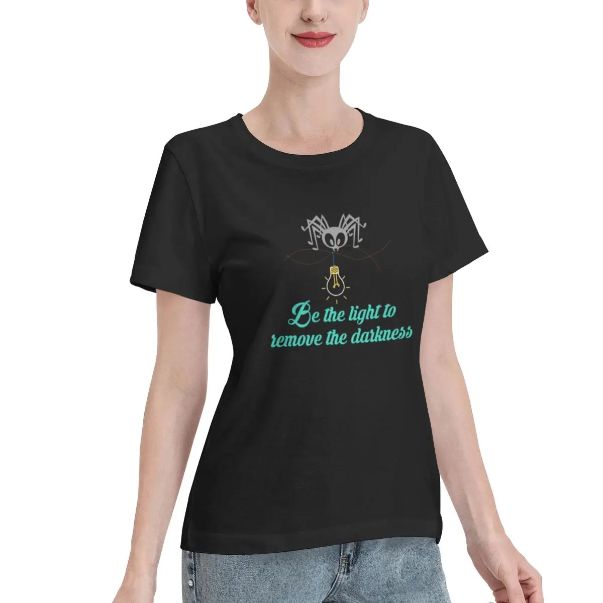 Limited Offer Be The Light To Remove The Darkness Women's T-shirt Punk Regular Fit Tee
