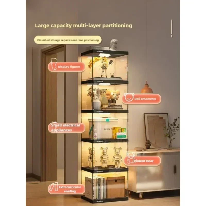

household Gundam Imitation Acrylic Toy Model,Handmade LEGO Display Cabinet,building Block Storage Box,transparent Display Rack