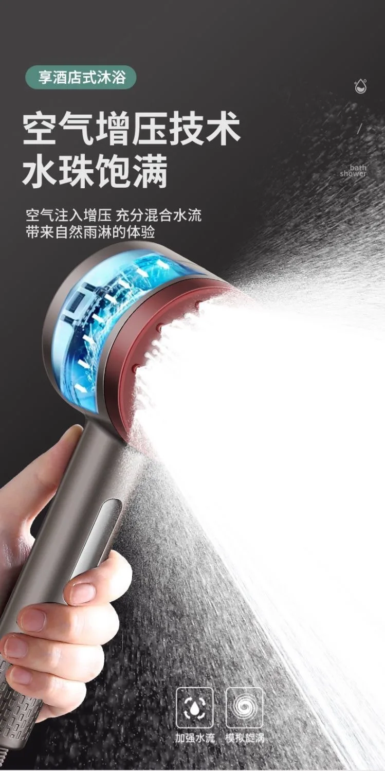 New Design Colors are Selling Well High Pressure Shower Head 3 Modes Spray with Filter Rain Shower Faucet Bathroom Accessories