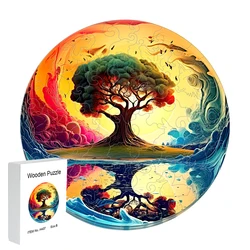 Houten puzzel Levensboom Geschenkdoos Mooi Valentijnsdagcadeau Onregelmatige puzzel in dierenvorm voor decompressie van volwassenen