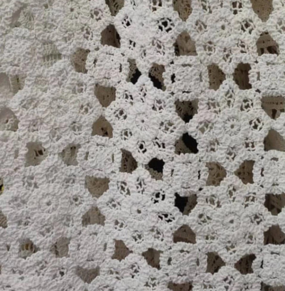 Bordado Guipure Crochet Lace para mulheres, solúvel em água, roupas com padrão geométrico, costura, 100% algodão, 1 quintal, novo