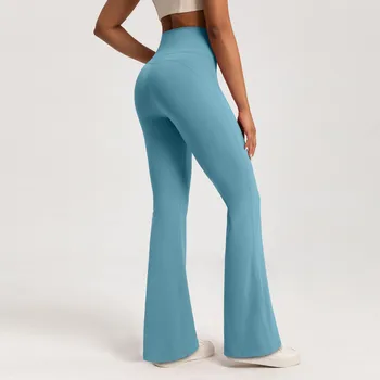 Leggings de yoga de alta qualidade calças de yoga finas cintura alta calças de perna larga bottoms respirável ginásio casual esportes sino leggings feminino