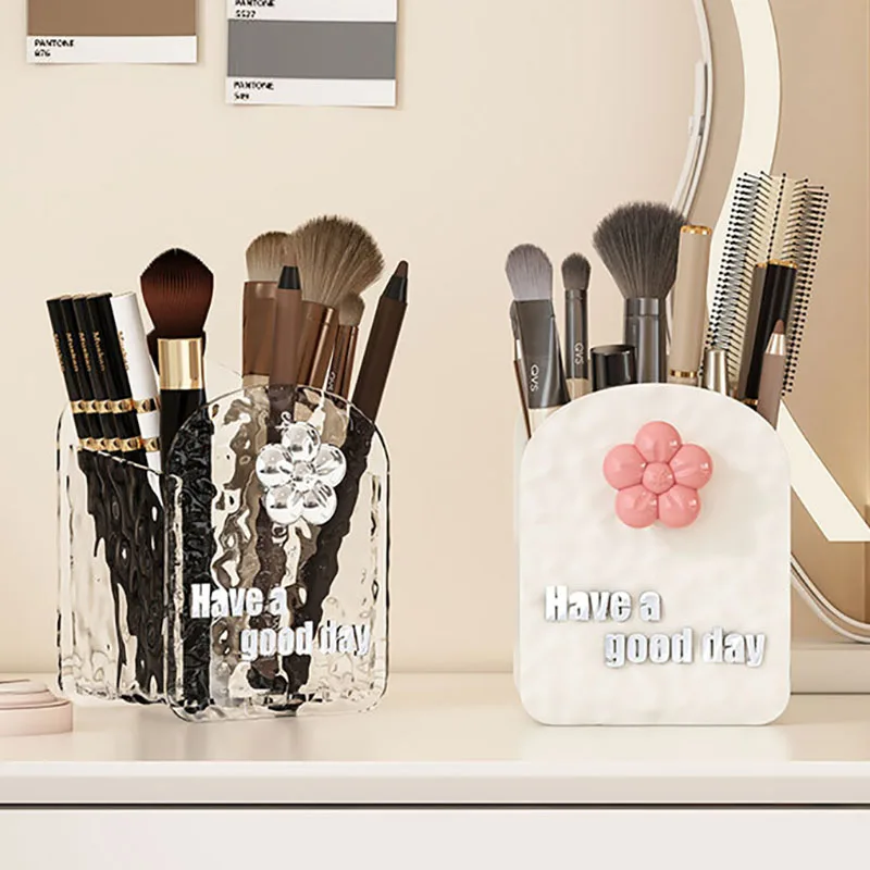 Desktop Makeup Brushes Storage Box Cosmetic Brushes Tools Organizer Nail Polish Display Storage Stand Rack Lipstick Storage Rack