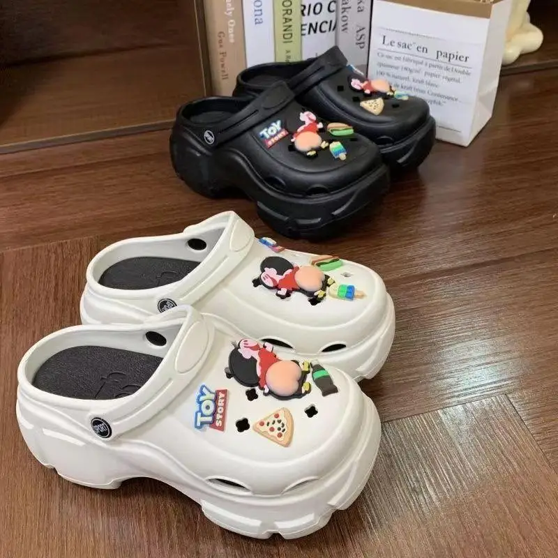 New Crayon Shin-Chan Slippers Women Summer Cute Cartoon Beach Sandals Y2K Girls Accessories Shoes Thick Soled Non Slip Fashion