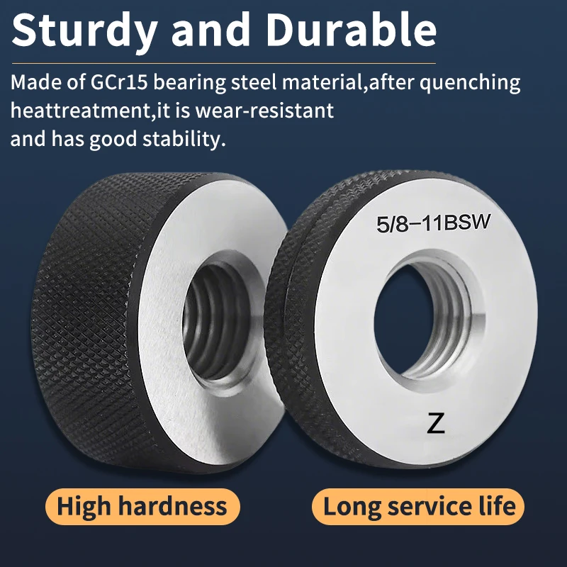 1SET BSW Taper Pipe Thread Ring Gauge Measure Tool BSW 5/32 1/4 5/16 3/8 7/16 1/2 9/16 5/8 3/4 7/8 1''-- 1''1/8~1''7/8 2''--