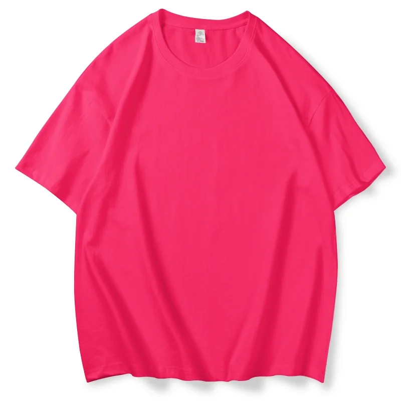 Modisches 220g Damen-T-Shirt aus Baumwolle, Sommer, locker geschnitten, Oversize, Kurzarm, bequemes Damen-T-Shirt, Basic-Oberteil, Schwarz, Weiß – Detail 18