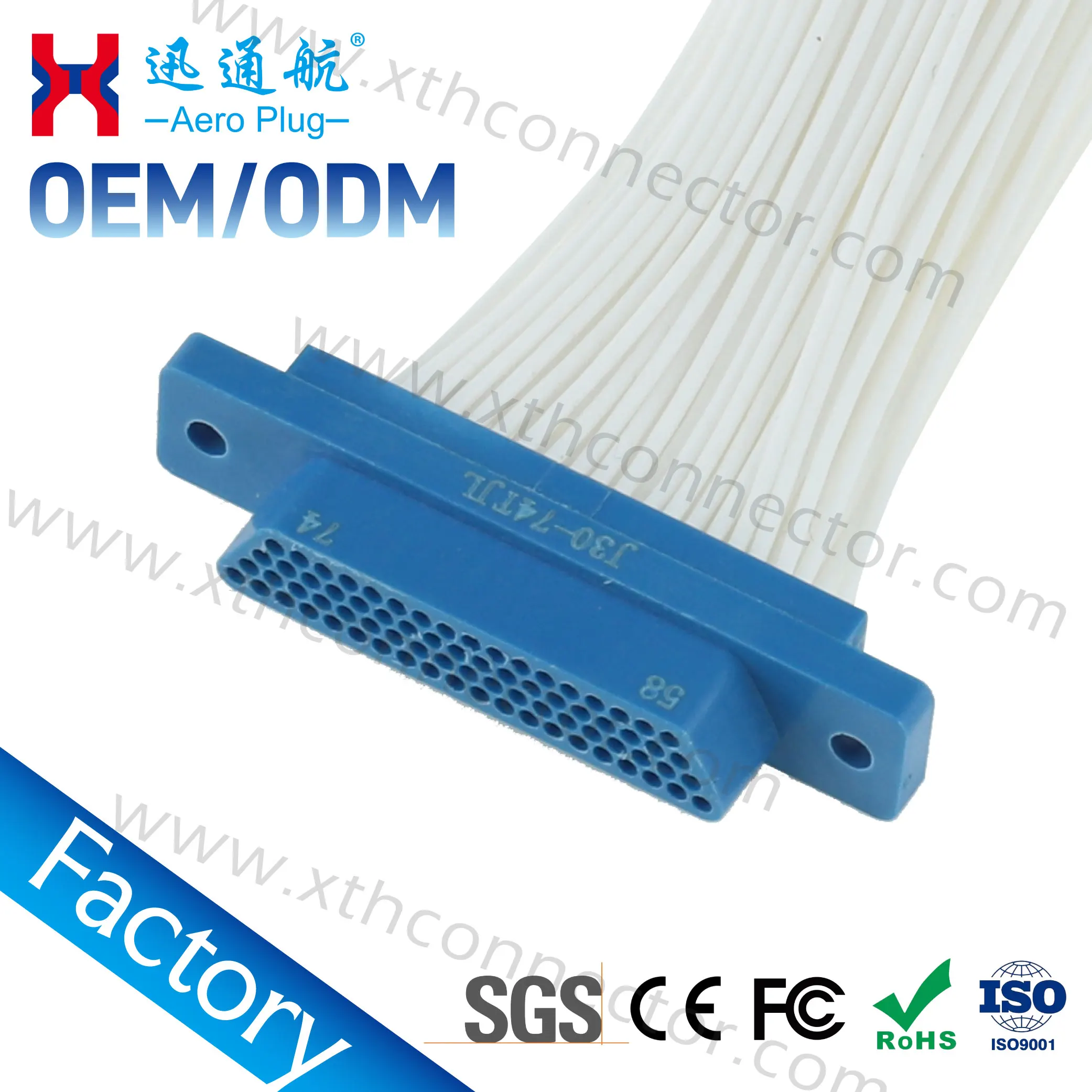 J30‑74TJ J30‑74ZK 74Pin High Density 74TJL 74ZKP Micro Rectangular Electrical Connector, Cable Harness Aviation Plug Industrial