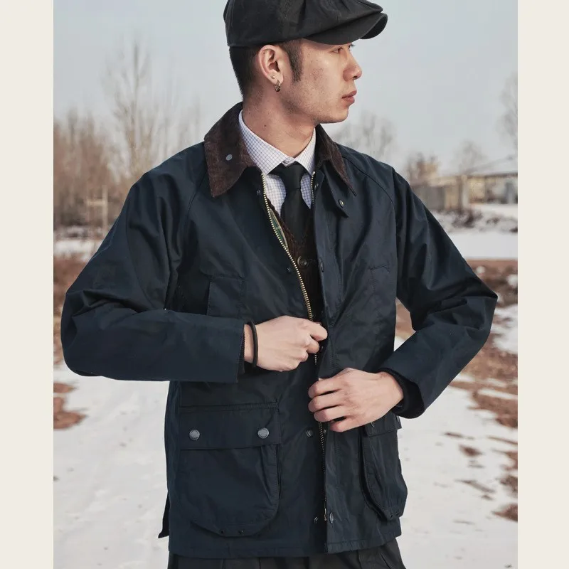 Wax-free men's waterproof windbreaker work