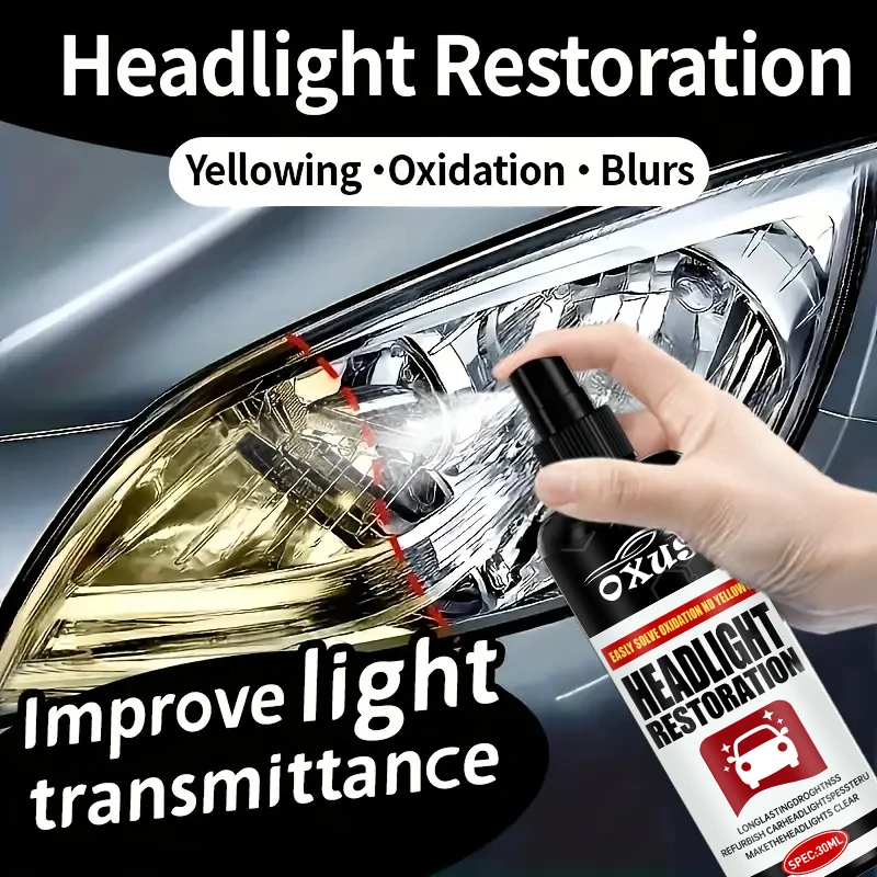 مجموعة تلميع ترميم المصابيح الأمامية للسيارة - معجون إصلاح مزيل الخدوش ومنظف الأكسدة لتجميع المصابيح الأمامية #3