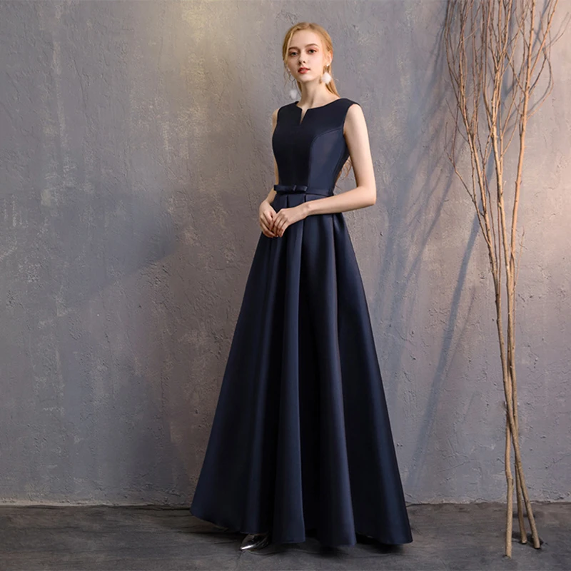 Formal Navy Bridesmaid Dress Elegant Long Prom Evening Guest Party Summer Dresses for Women 2023 Wedding Ball Gown Maxi vestidos