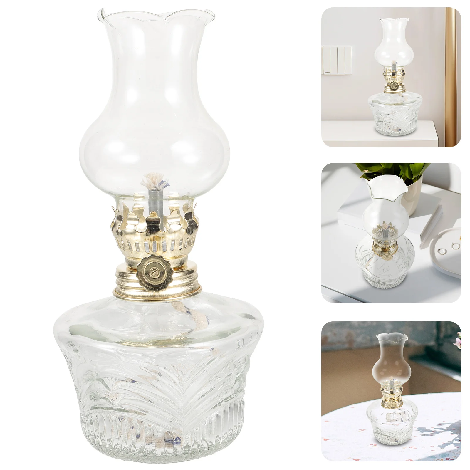 

Vintage Glass Lamp Retro Indoor Lighting Easy Clean Exquisite Style Home Bedroom Living Room Party Decor