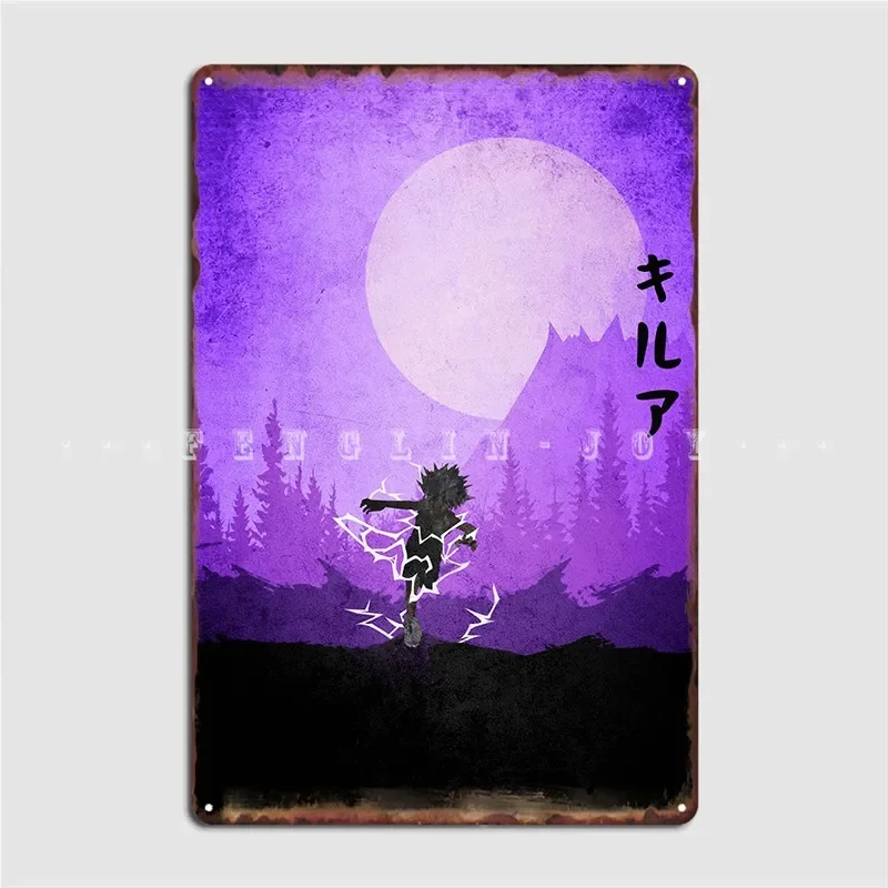 Killua Zoldyck Metal Plaque Poster Pub Decoration Bar Cave Plates Tin Sign Poster