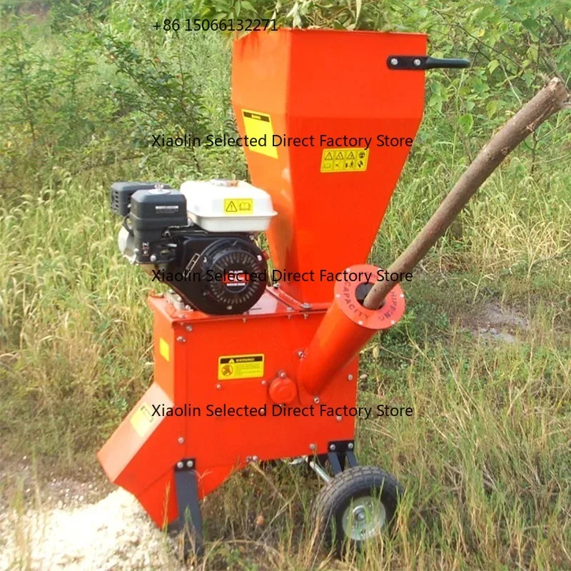

Customized 5Inch Wood Chipper Shredder Electric Motor Off-Road Wheels High Efficiency 360° Discharge Chute